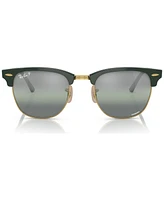 Ray-Ban Unisex Polarized Sunglasses, Clubmaster Chromance
