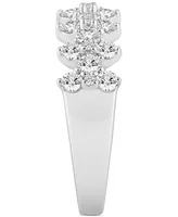Diamond Cluster Band (1 ct. t.w.) in 14k White Gold