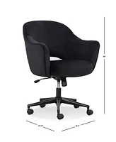 Sawyer Black Faux Velvet Task Chair