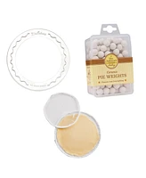 Mrs. Anderson's Baking Pie Crust Protector Shield, Pie Weights, and Easy Crust Maker, For 9.5" and 10" Pies