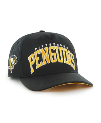 Men's '47 Brand Black Pittsburgh Penguins Block Arch Hitch Snapback Hat