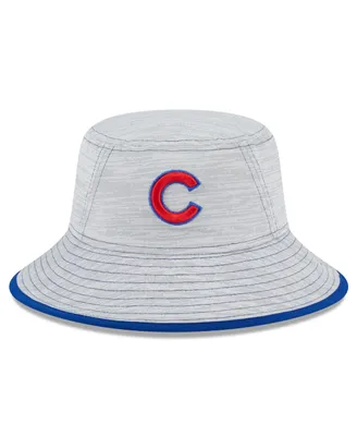 Men's New Era Gray Chicago Cubs Game Bucket Hat