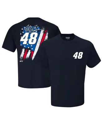 Men's Hendrick Motorsports Team Collection Navy Alex Bowman Exclusive Tonal Flag T-shirt