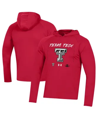Men's and Women's Under Armour Red Texas Tech Red Raiders 2023 On Court Bench Shooting Long Sleeve Hoodie T-shirt