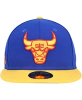 Men's New Era Blue Chicago Bulls Side Patch 59FIFTY Fitted Hat