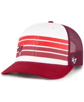 Big Boys and Girls '47 Brand White, Red Tampa Bay Buccaneers Cove Trucker Snapback Hat