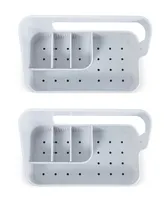 Cheer Collection 2 Pack Kitchen Sink Sponge Organizer with Drip Tray