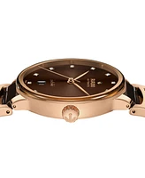Rado Unisex Swiss Automatic Centrix Diamond (1/ ct. t.w.) High-Tech Ceramic & Rose Gold Pvd Bracelet Watch 39mm