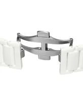 Rado Unisex Swiss Automatic True Square Skeleton White High-Tech Ceramic Bracelet Watch 38mm