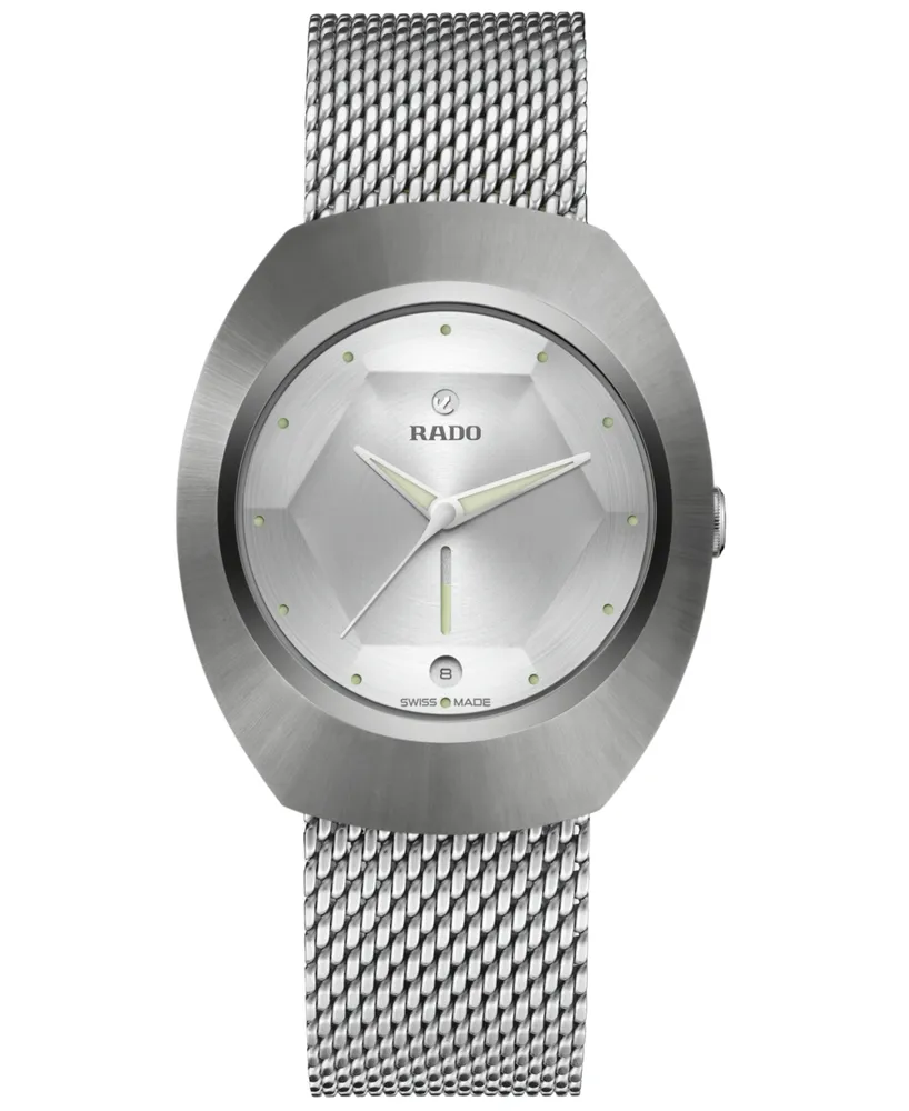 Rado Unisex Swiss Automatic DiaStar Original 60th Anniversary Edition Stainless Steel Mesh Bracelet Watch 38mm