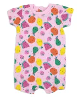 Lily & Jack Baby Girls Fruity Short Sleeved Romper and Shoes, 2 Piece Set