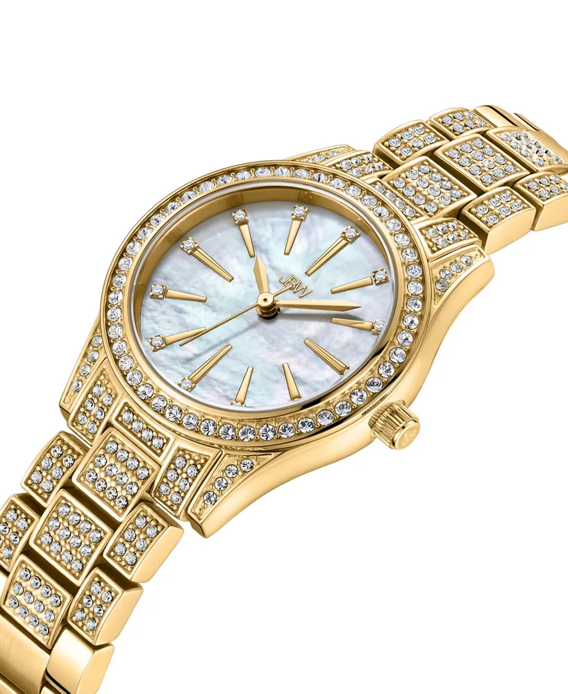 Jbw Women's Cristal Spectra 18k Gold-plated Stainless Steel Diamond Watch, 28mm