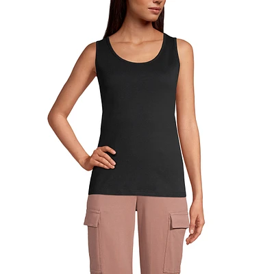 Lands' End Women's Petite Cotton Tank Top