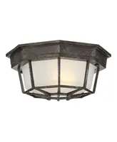 Savoy House 9" Outdoor Ceiling Light in Rustic Bronze