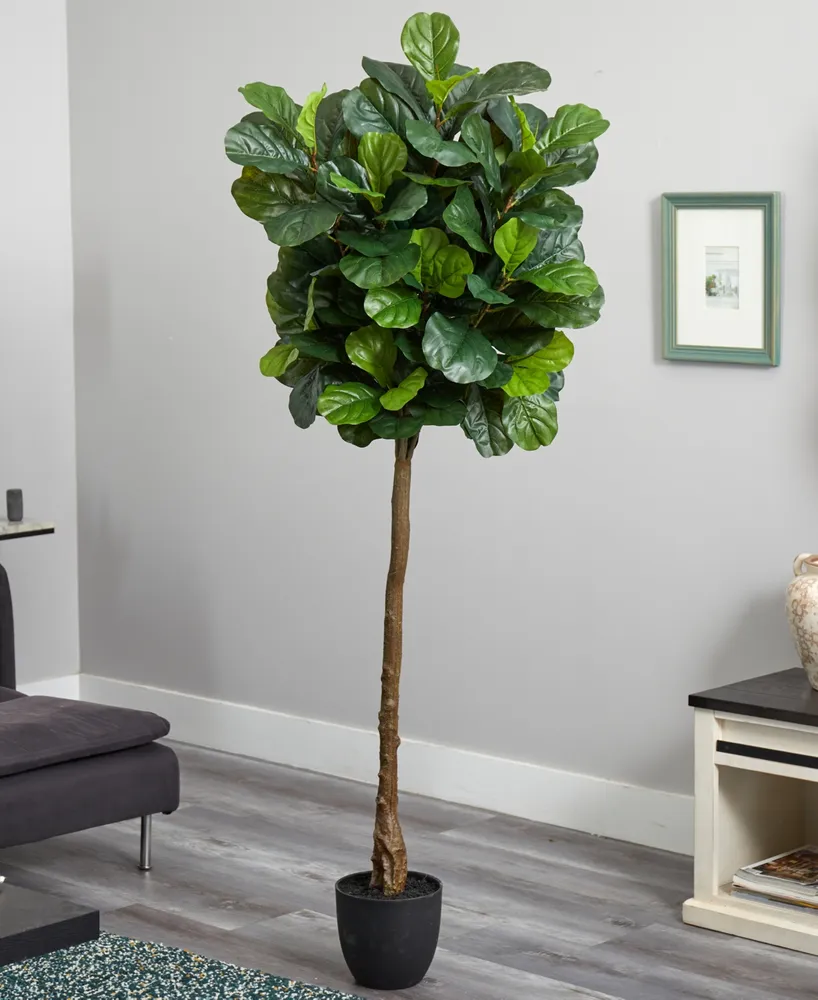 Nearly Natural 6' Fiddle Leaf Artificial Tree (Real Touch)