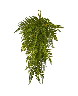 Nearly Natural 28" Fern Artificial Teardrop (Set of 2)