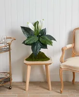 Nearly Natural 24" Spathiphyllum Artificial Plant, Set of 3