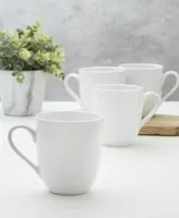 Fitz and Floyd Everyday Whiteware Mug 4 Piece Set