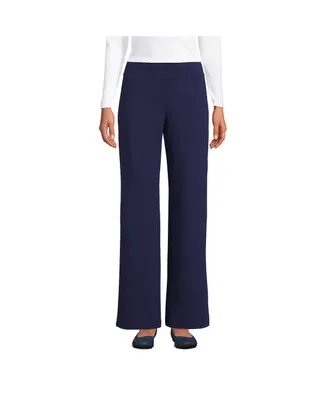 Lands' End Women's Starfish Mid Rise Wide Leg Pull On Pants