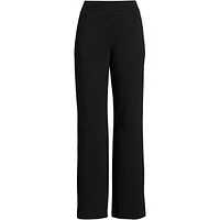 Lands' End Women's Starfish Mid Rise Wide Leg Pull On Pants