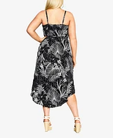 City Chic Women's Tamazin Print Dress