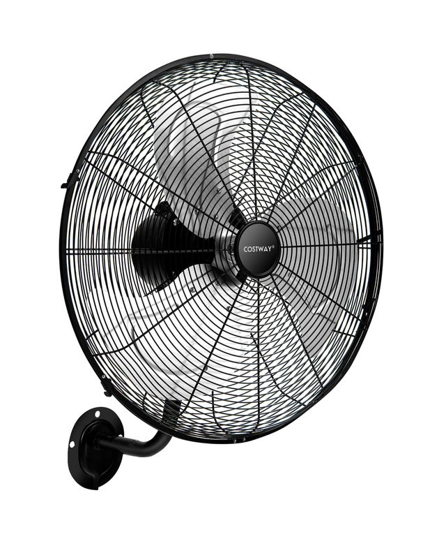 Costway 21 Inch Wall Mount Industrial Fan 3 Speed Oscillating Metal Ventilation Fan