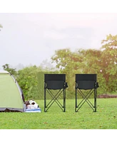 Costway Portable 38'' Oversized High Outdoor Beach Chair