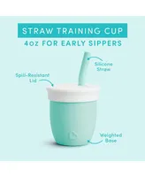 Munchkin Silicone Baby Open Training Cup with Straw, 4oz