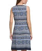 Tommy Hilfiger Women's Printed Jersey Sleeveless Dress