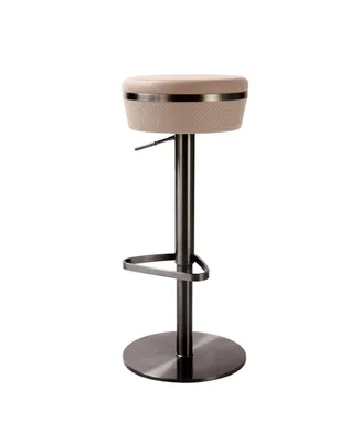 Tov Furniture Astro Woven Leather Adjustable Stool