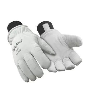 RefrigiWear Men's Warm Fiberfill Insulated Tricot Lined Leather Work Gloves