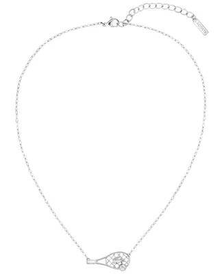 Lacoste Stainless Steel Tennis Racket Necklace