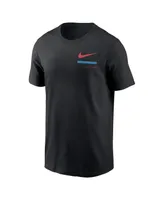 Men's Nike Black Miami Marlins Over the Shoulder T-shirt