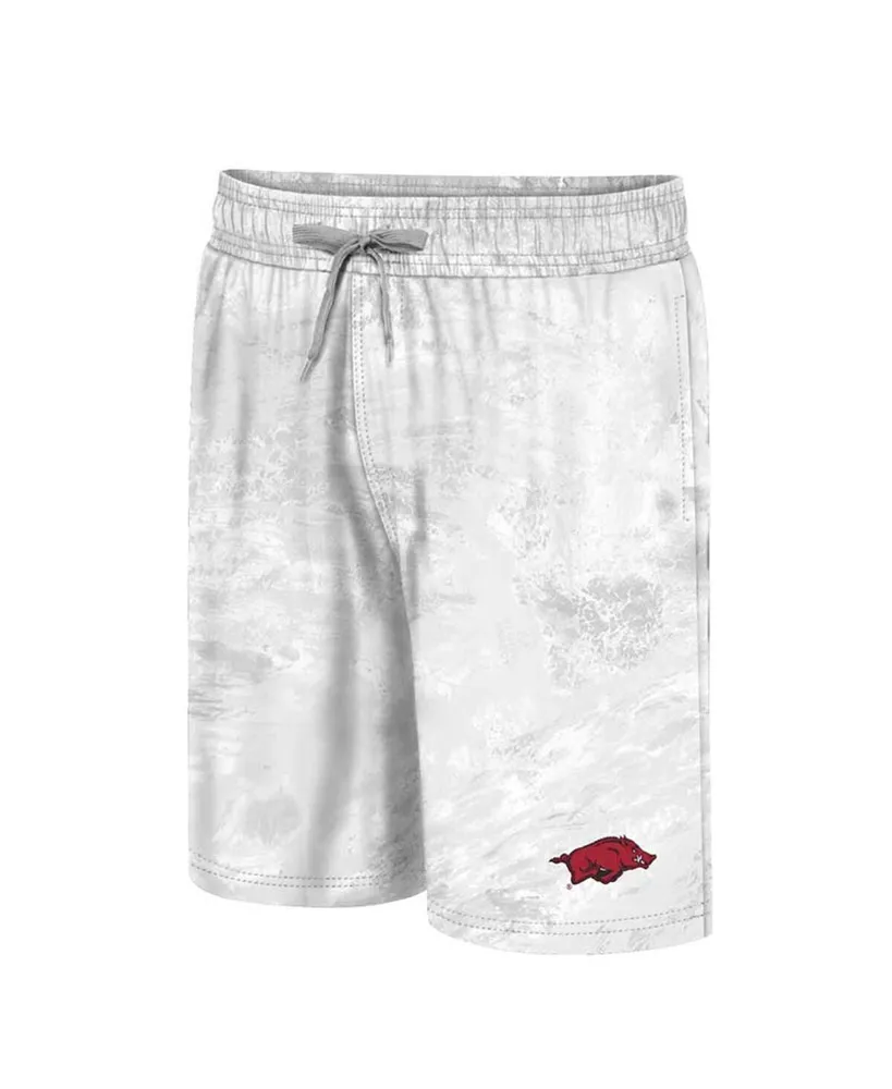 Men's Colosseum White Arkansas Razorbacks Realtree Aspect Ohana Swim Shorts