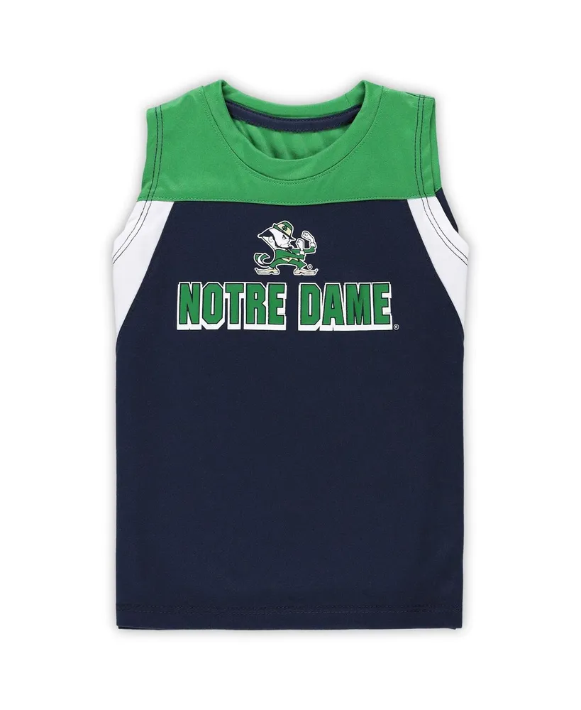 Toddler Boys and Girls Colosseum Navy Notre Dame Fighting Irish Ozone Tank Top and Shorts Set