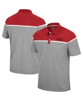 Men's Colosseum Heather Gray Arkansas Razorbacks Chamberlain Polo Shirt