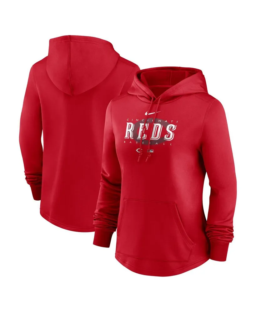 Women's Nike Red Cincinnati Reds Authentic Collection Pregame Performance Pullover Hoodie