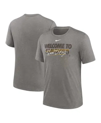 Men's Nike Heather Charcoal San Diego Padres Home Spin Tri-Blend T-shirt