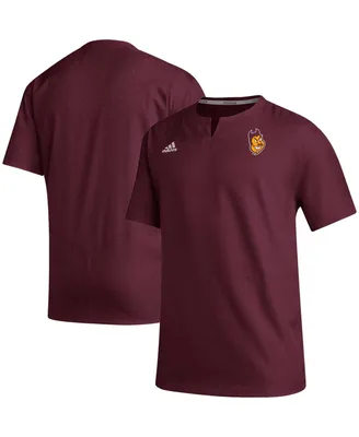 Men's adidas Maroon Arizona State Sun Devils Notch Neck Iron Cage Top