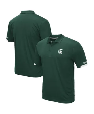 Men's Colosseum Green Michigan State Spartans Big and Tall Santry Polo Shirt