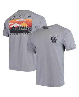 Men's Houston Cougars Comfort Colors Campus Scenery T-shirt - Gray