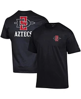 Men's Champion Black San Diego State Aztecs Stack 2-Hit T-shirt