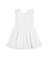 Hope & Henry Toddler Girls Organic Cotton Flutter Sleeve Fit and Flare Dress