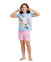 Child Girls 2-Piece Pajama Set Kids Sleepwear, Short Sleeve Top and Shorts Pj