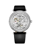 Stuhrling Women's Legacy Leather , Silver-Tone Dial