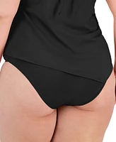 Becca Etc Plus Color Code Side-Shirred Hipster Bikini Bottoms