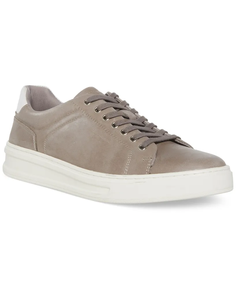 Steve Madden Men's Myler Waxed Leather Low-Top Sneaker