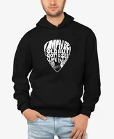 La Pop Art Men's Guitar Pick Word Long Sleeve Hooded Sweatshirt