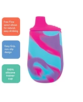 Nuby Silicone Tie-dye Baby First Training Cup, 6oz, Pink/Purple
