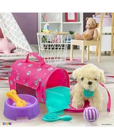 Play22usa Plush Puppy Doll Set 9 Pcs - Baby Doll Accessories